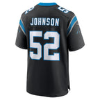 Kooe C.Panthers #52 DJ Johnson Black Game Jersey