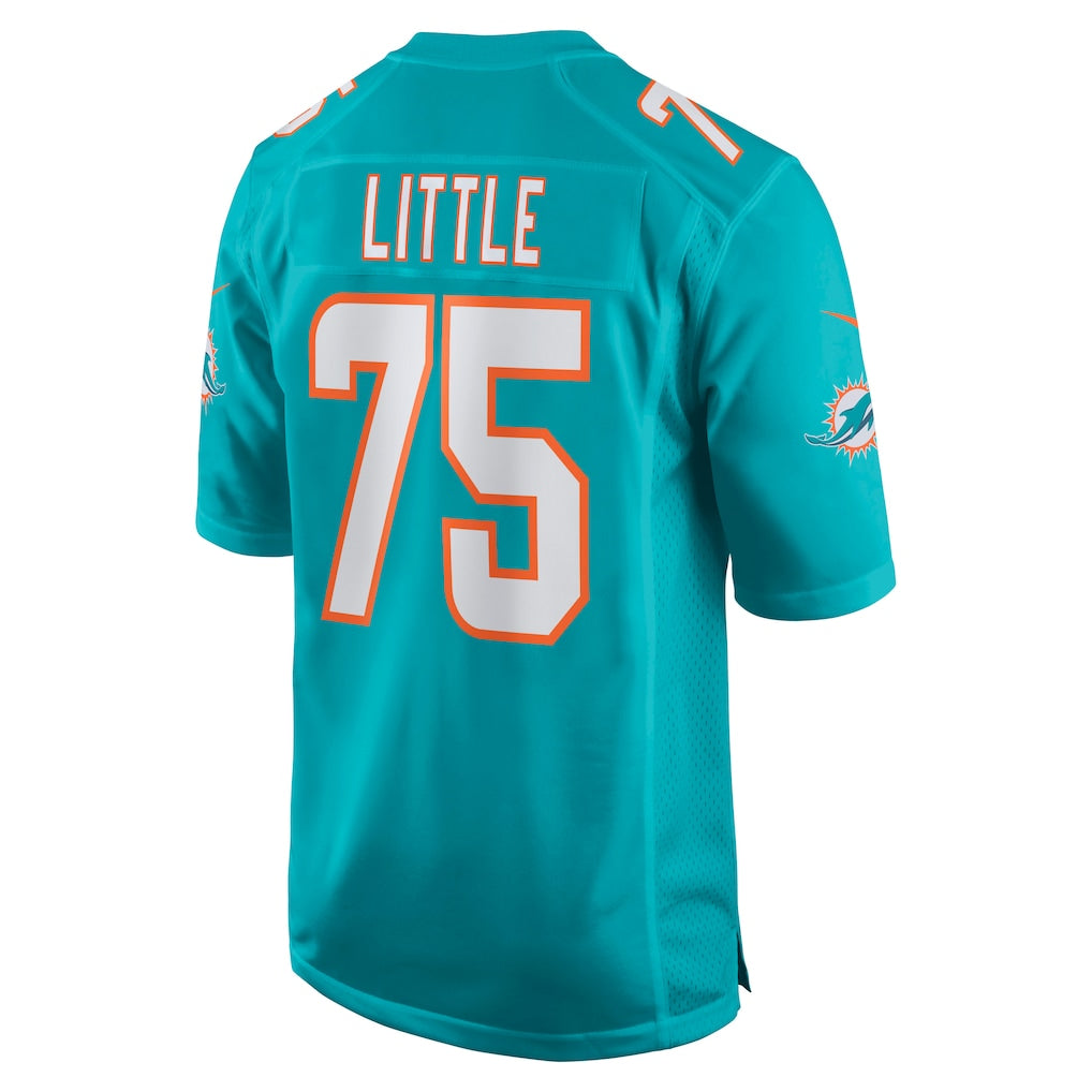 Kooe M.Dolphins #75 Greg Little Aqua Game Jersey