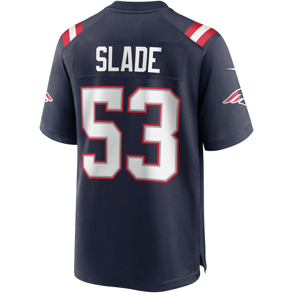Kooe NE.Patriots #53 Chris Slade Navy Game Retired Player Jersey