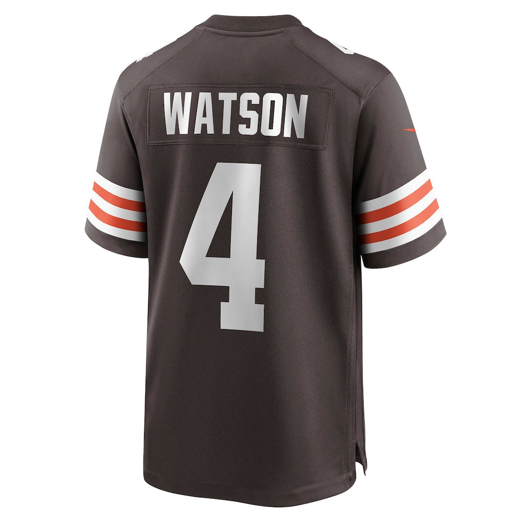 Kooe C.Browns #4 Deshaun Watson Brown Game Jersey