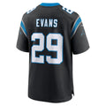 Kooe C.Panthers #29 Akayleb Evans Black Team Game Jersey