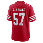 Kooe SF.49ers #57 Luke Gifford Scarlet Team Game Jersey