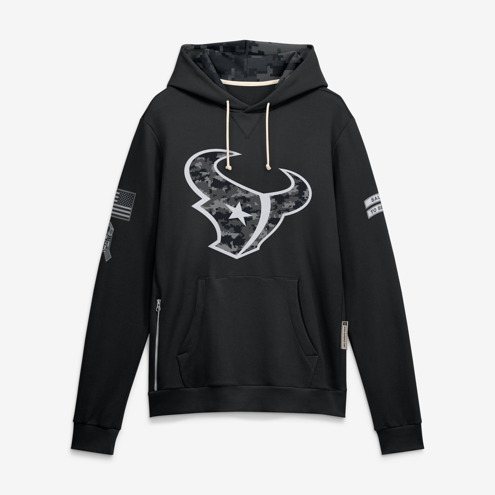 Kooe H.Texans Black 2026 Salute to Service Sideline Dri-FIT Pullover Hoodie Jerseys