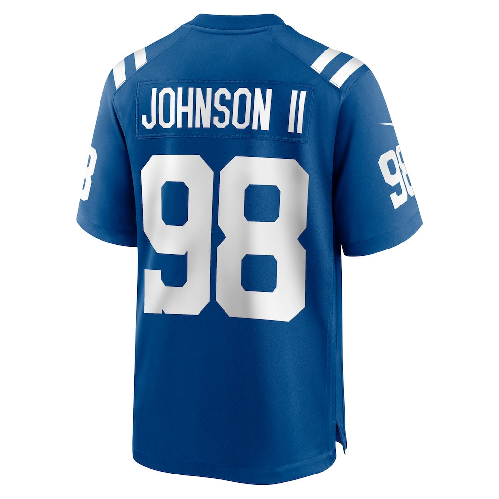 Kooe IN.Colts #98 Eric Johnson II Royal Team Game Jersey
