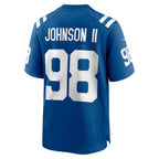Kooe IN.Colts #98 Eric Johnson II Royal Team Game Jersey