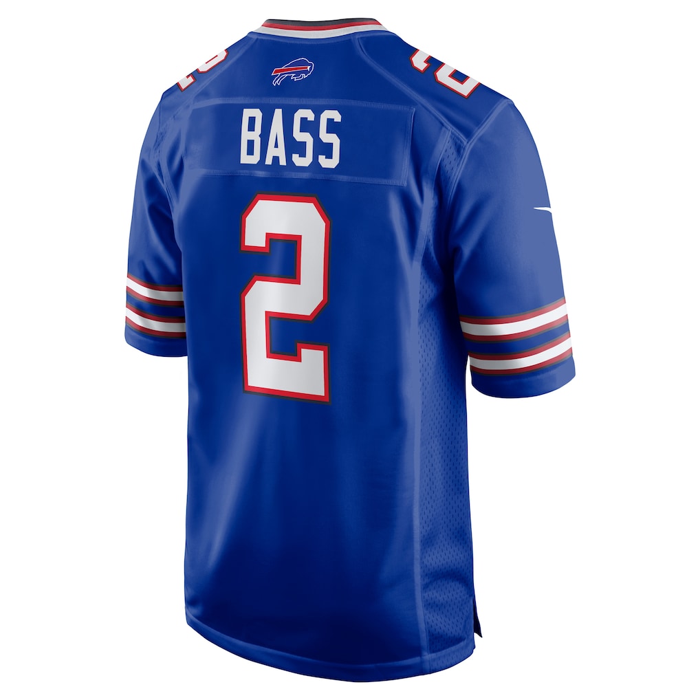 Kooe B.Bills #2 Tyler Bass Royal Game Player Jersey