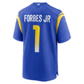 Kooe LA.Rams #1 Emmanuel Forbes Jr. Royal Team Game Jersey