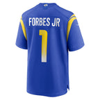 Kooe LA.Rams #1 Emmanuel Forbes Jr. Royal Team Game Jersey