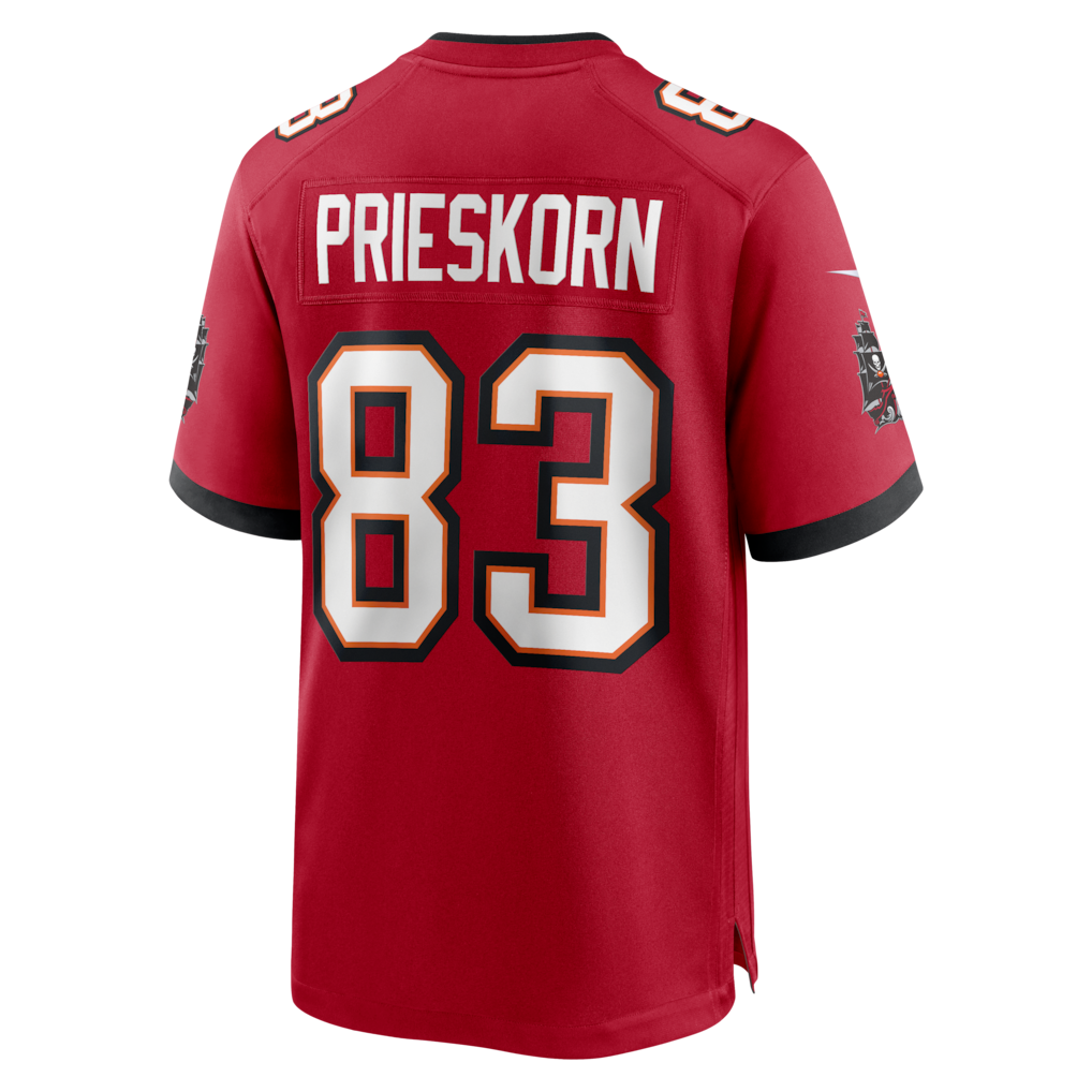 Kooe TB.Buccaneers #83 Caden Prieskorn Red Team Game Jersey