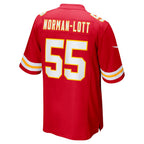 Kooe KC.Chiefs #55 Omarr Norman-Lott Red Team Game Jersey