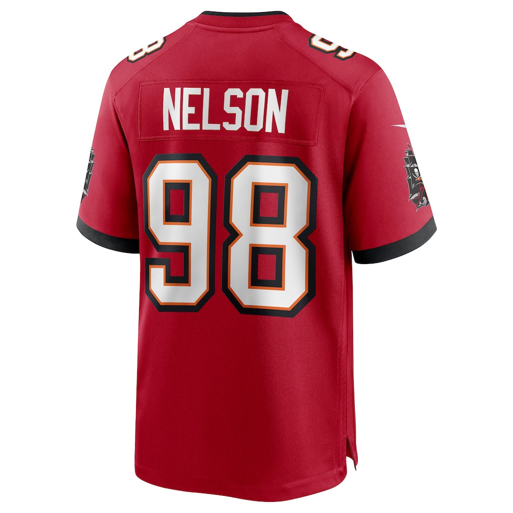 Kooe TB.Buccaneers #98 Anthony Nelson Red Game Jersey