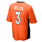 Kooe D.Broncos #3 Russell Wilson Orange Game Jersey