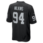 Kooe LV.Raiders #94 Christian Wilkins Black Team Game Jersey