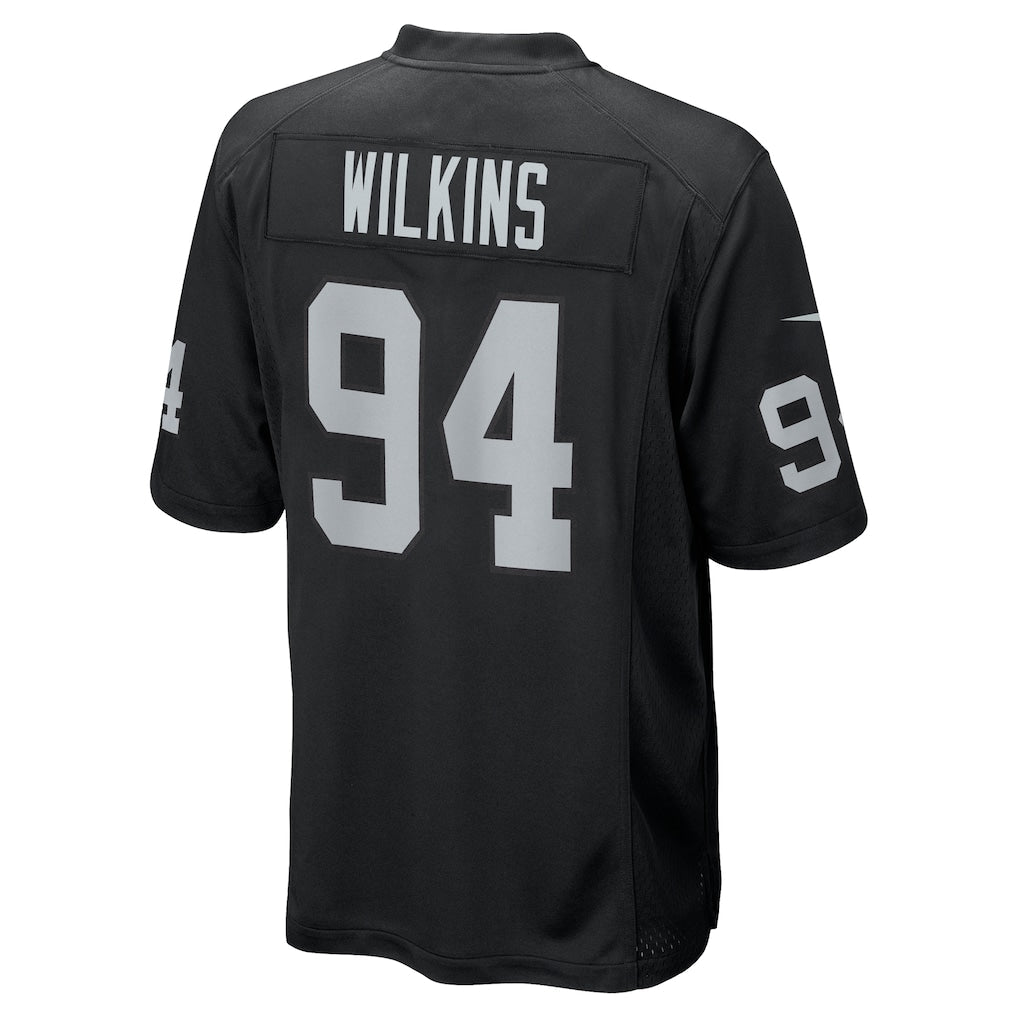 Kooe LV.Raiders #94 Christian Wilkins Black Team Game Jersey