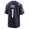 Kooe NE.Patriots #1 Dad Navy Game Jersey