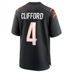 Kooe C.Bengals #4 Sean Clifford Black Team Game Jersey