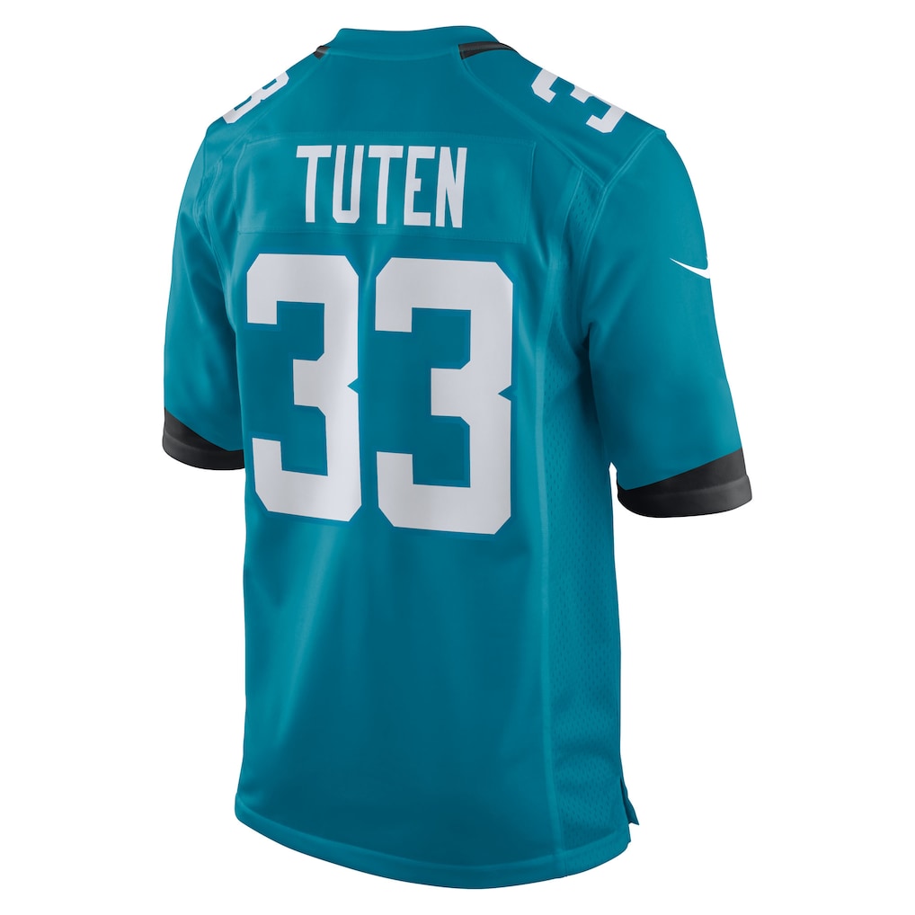 Kooe J.Jaguars #33 Bhayshul Tuten Teal Team Game Jersey