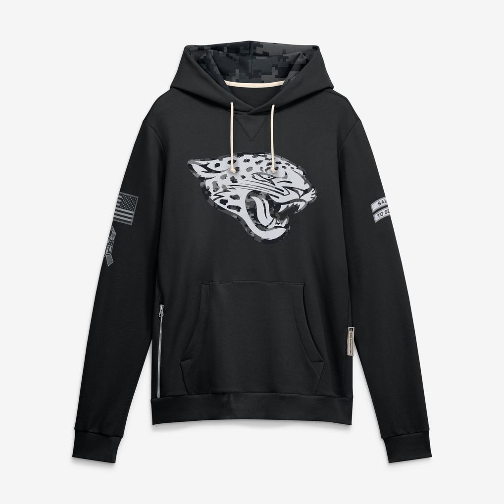 Kooe J.Jaguars Black 2026 Salute to Service Sideline Dri-FIT Pullover Hoodie Jerseys