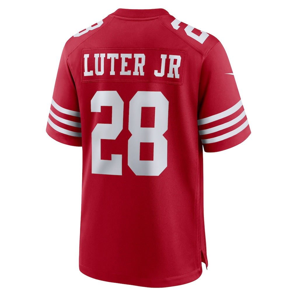 Kooe SF.49ers #28 Darrell Luter Jr. Scarlet Game Jersey