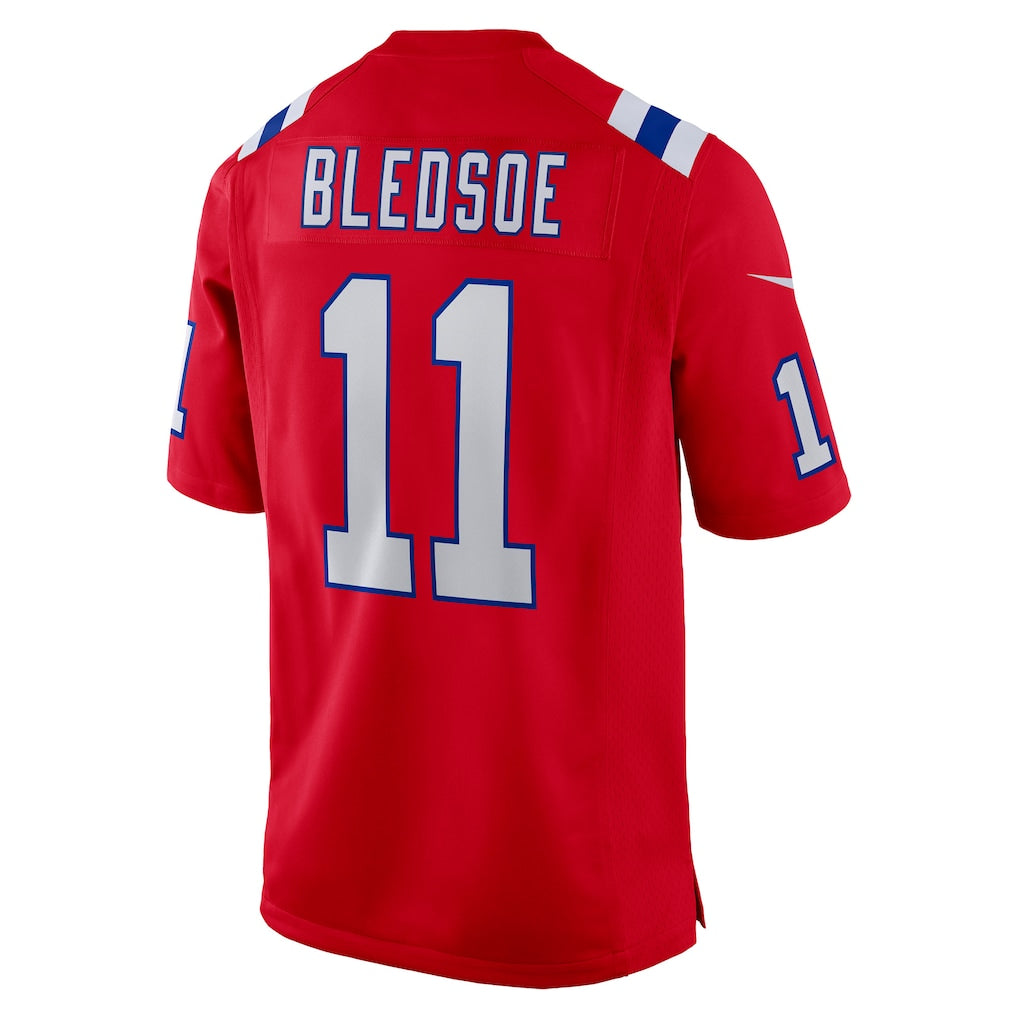 Kooe NE.Patriots #11 Drew Bledsoe Red Retired Player Alternate Game Jersey