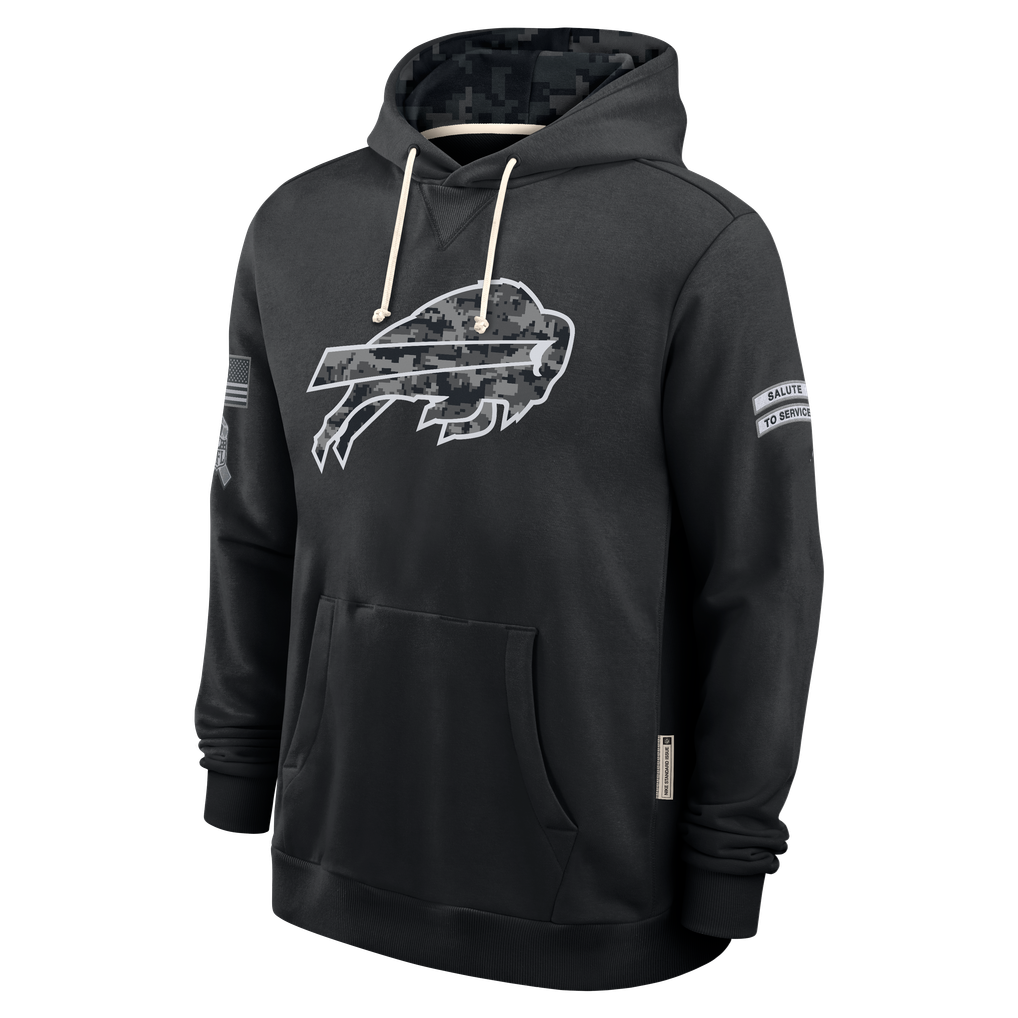 Kooe B.Bills Black 2026 Salute to Service Sideline Dri-FIT Pullover Hoodie Jerseys