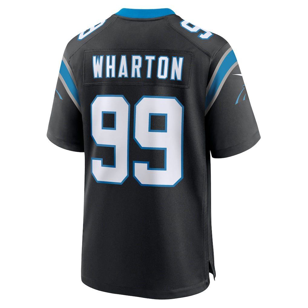 Kooe C.Panthers #99 Tershawn Wharton Black Team Game Jersey
