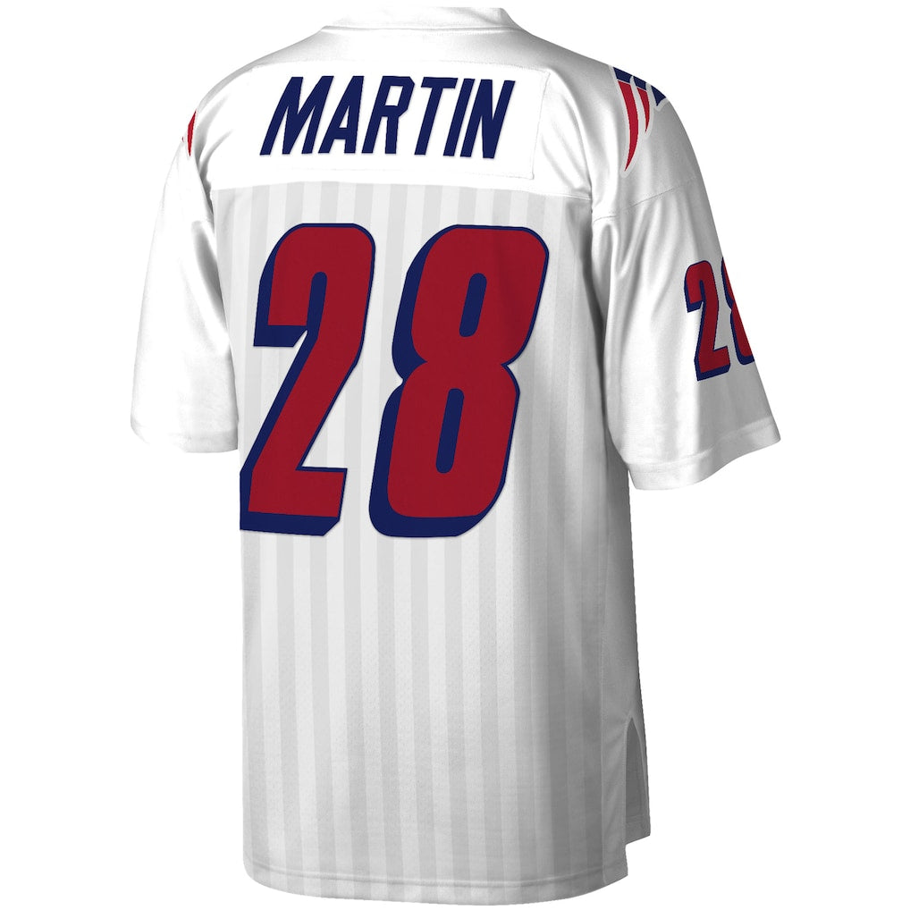 Kooe NE.Patriots #28 Curtis Martin Mitchell & Ness White Legacy Replica Jersey
