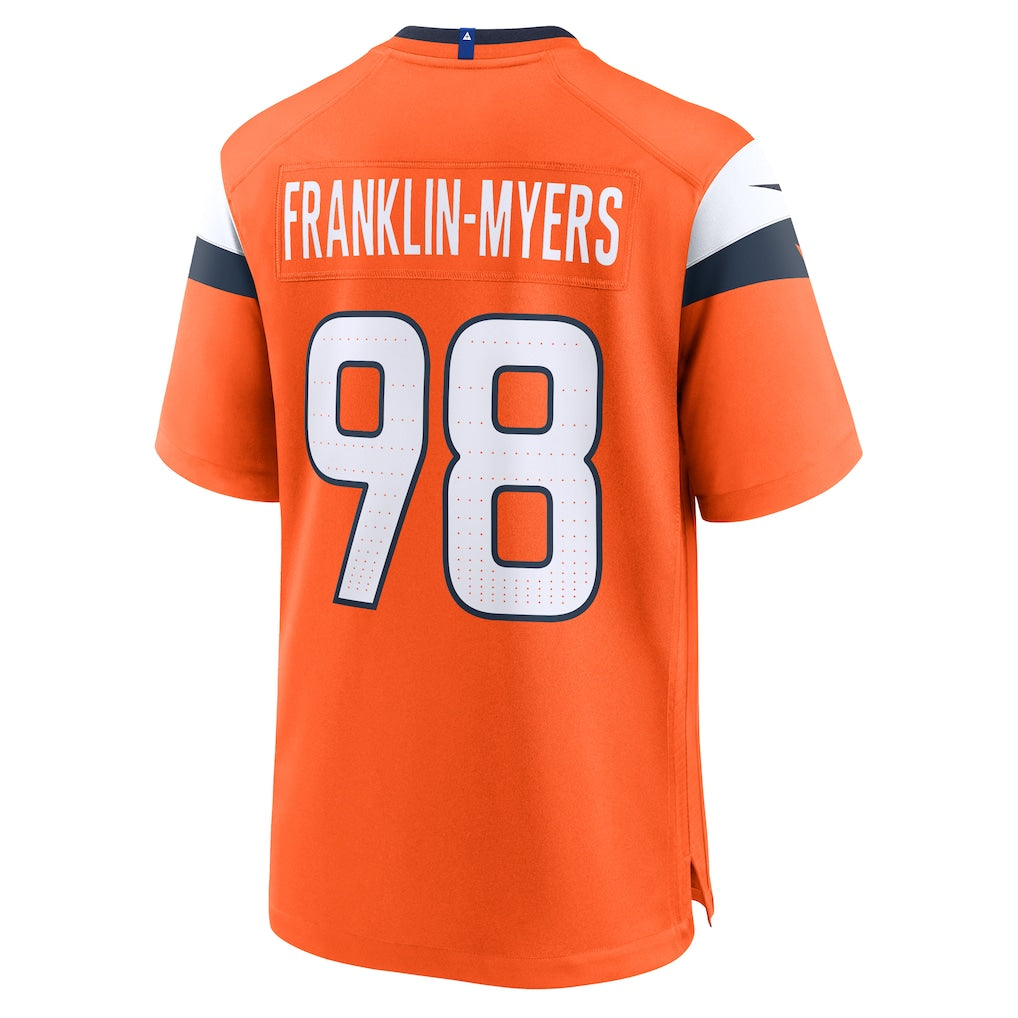 Kooe D.Broncos #98 John Franklin-Myers Orange Team Game Jersey