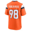 Kooe D.Broncos #98 John Franklin-Myers Orange Team Game Jersey