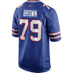 Kooe B.Bills #79 Ruben Brown Royal Game Retired Player Jersey