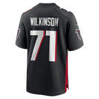 Kooe A.Falcons #71 Elijah Wilkinson Black Team Game Jersey