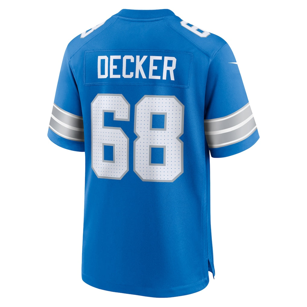 Kooe D.Lions #68 Taylor Decker Blue Team Game Jersey