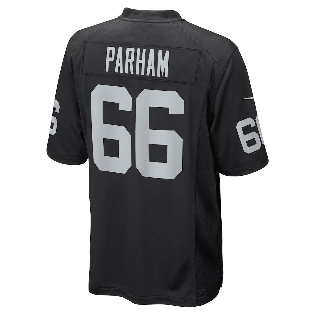 Kooe LV.Raiders #66 Dylan Parham Black Game Player Jersey
