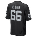 Kooe LV.Raiders #66 Dylan Parham Black Game Player Jersey