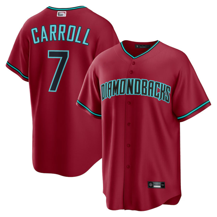 Kooe A.Diamondbacks #7 Corbin Carroll Player Red Home Replica Personalized Stitched Jerseys
