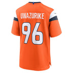 Kooe D.Broncos #96 Eyioma Uwazurike Orange Team Game Jersey