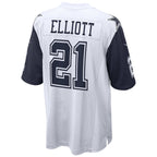 Kooe D.Cowboys #21 Ezekiel Elliott White Team Game Jersey
