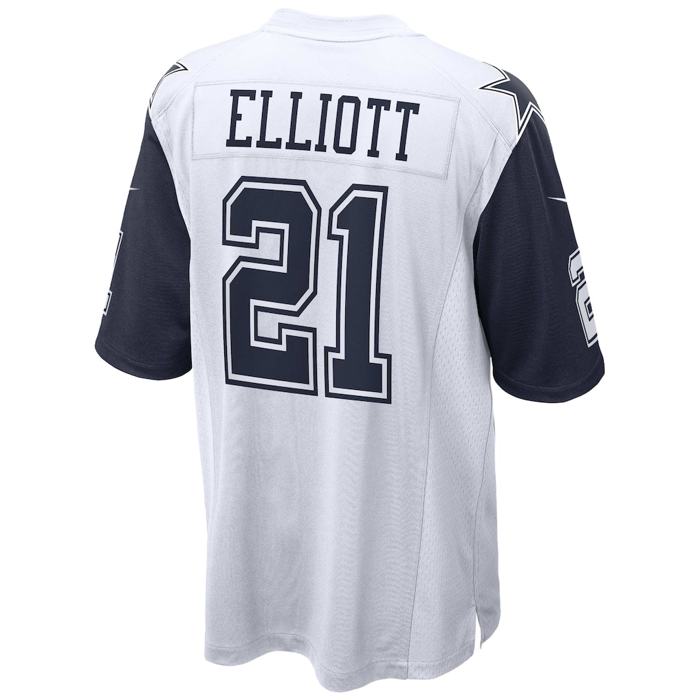 Kooe D.Cowboys #21 Ezekiel Elliott White Team Game Jersey