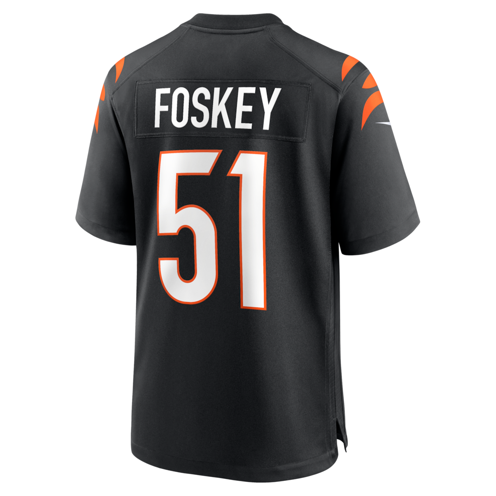 Kooe C.Bengals #51 Isaiah Foskey Black Team Game Jersey