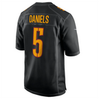 Kooe #5 Jayden Daniels Player W.Commanders Carbon Black Fashion Stitched Jersey