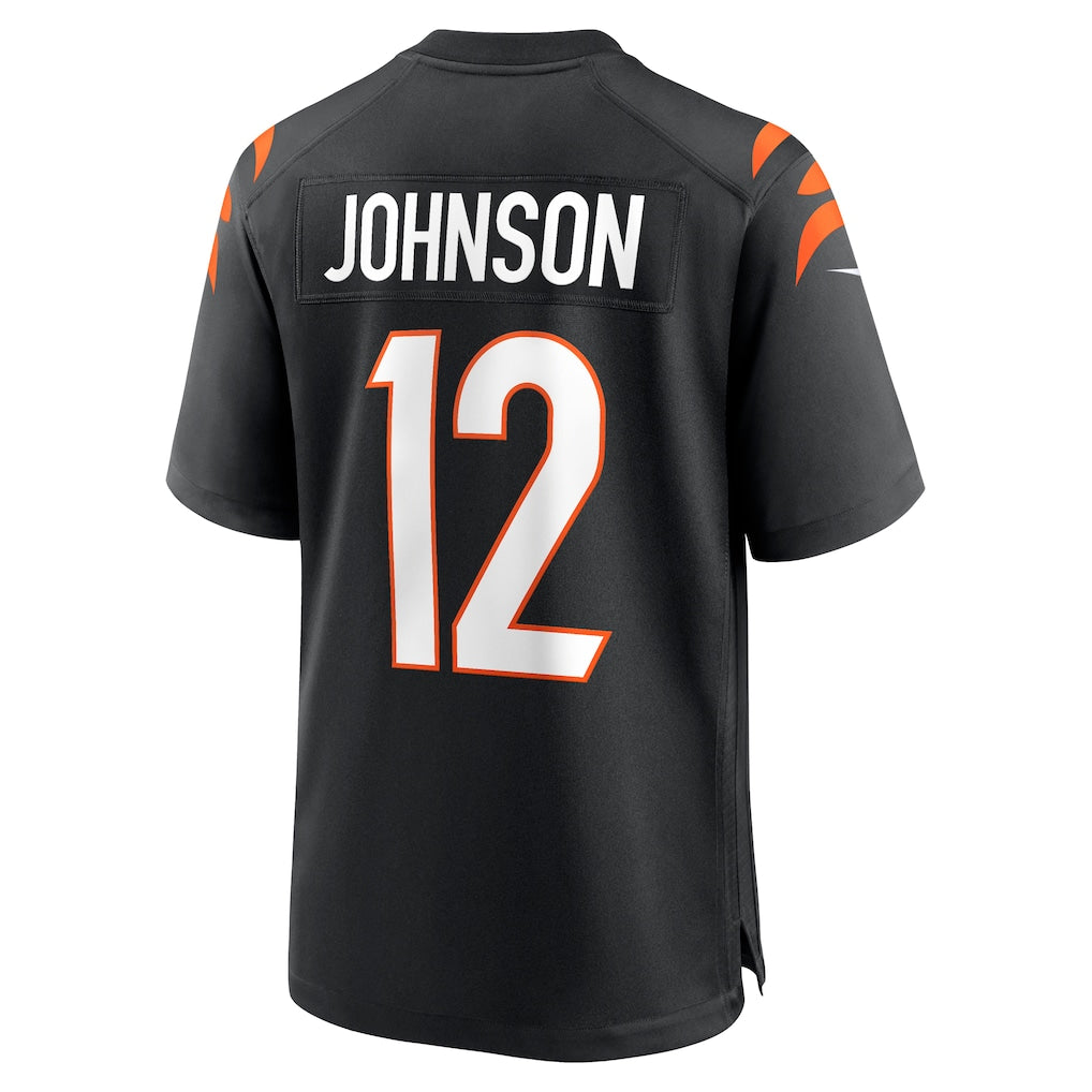 Kooe C.Bengals #12 Tyron Johnson Black Home Game Player Jersey
