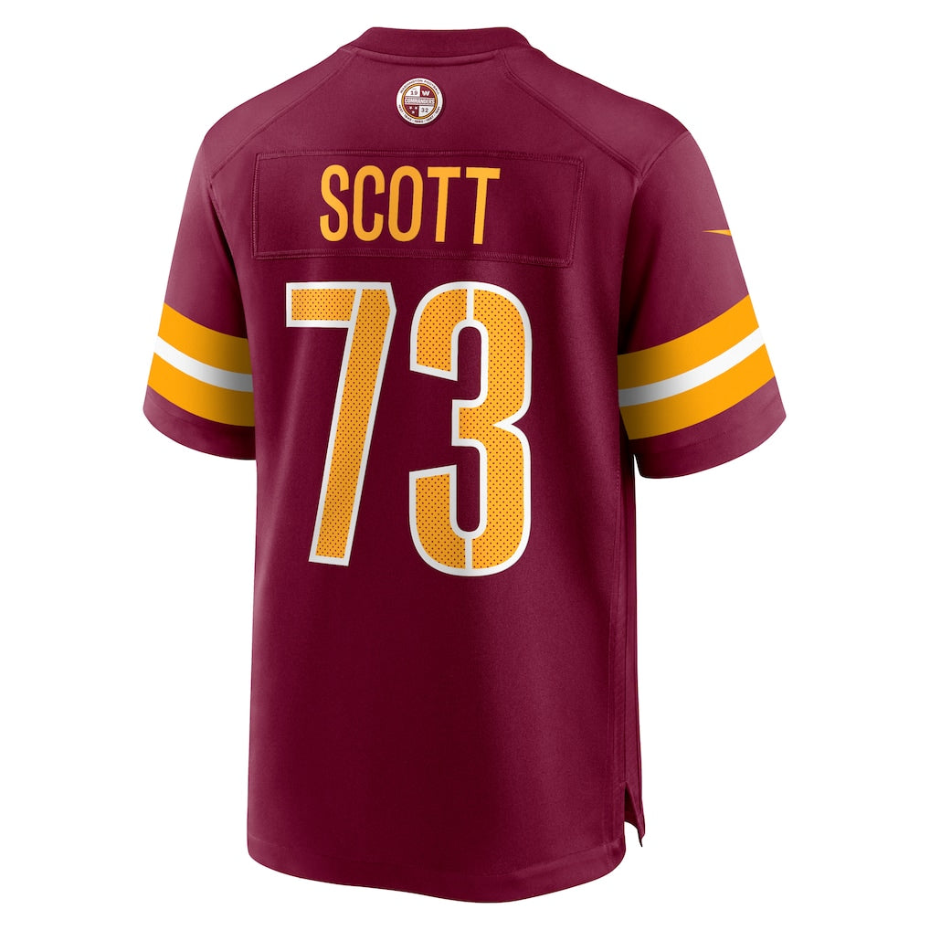 Kooe W.Commanders #73 Trent Scott Burgundy Game Jersey