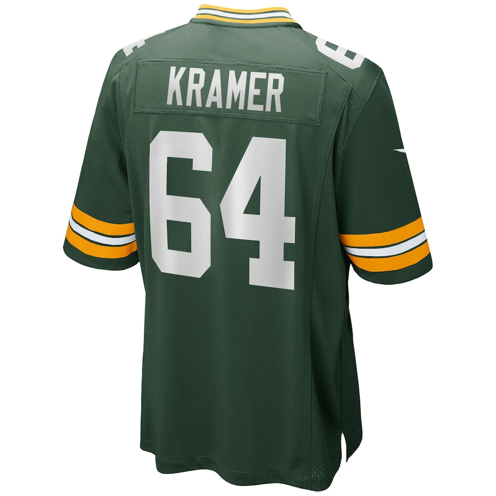 Kooe GB.Packers #64 Jerry Kramer Green Team Retired Player Game Jersey