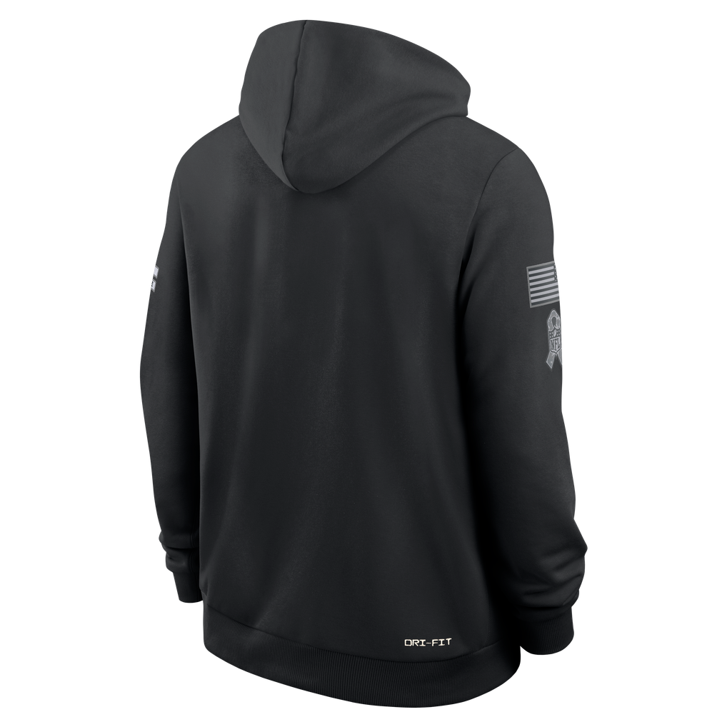 Kooe D.Lions Black 2026 Salute to Service Sideline Dri-FIT Pullover Hoodie Jerseys