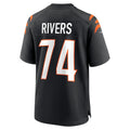 Kooe C.Bengals #74 Jalen Rivers Black Team Game Jersey