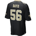 Kooe NO.Saints #56 Demario Davis Black Game Jersey
