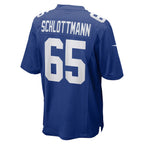 Kooe NY.Giants #65 Austin Schlottmann Royal Team Game Jersey
