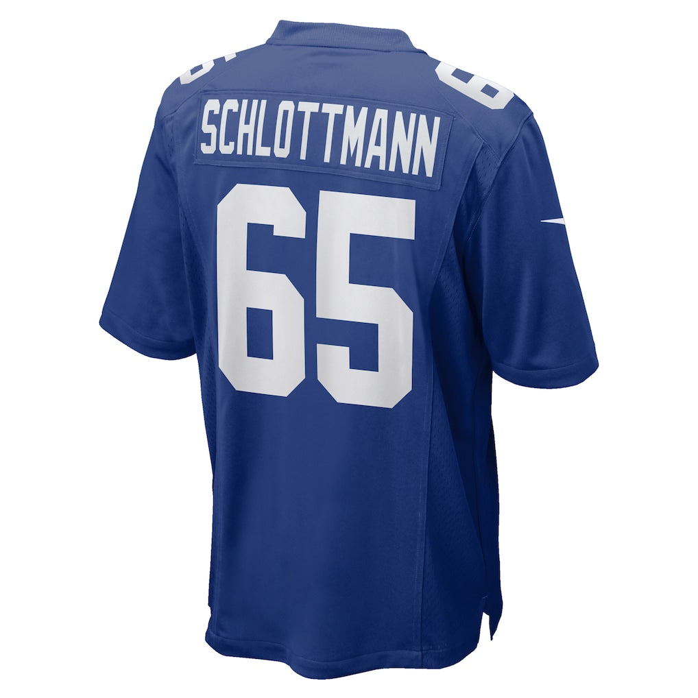 Kooe NY.Giants #65 Austin Schlottmann Royal Team Game Jersey