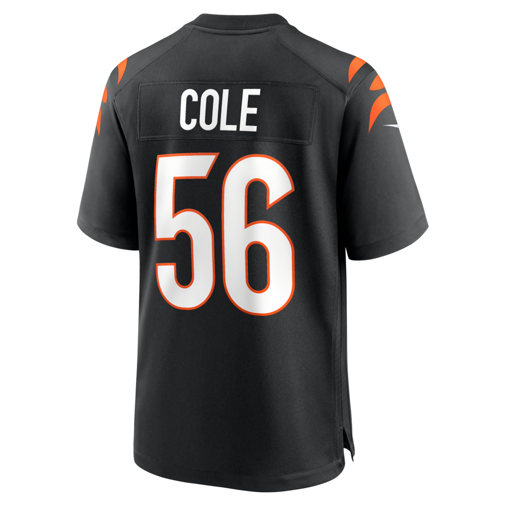 Kooe C.Bengals #56 Myles Cole Black Team Game Jersey