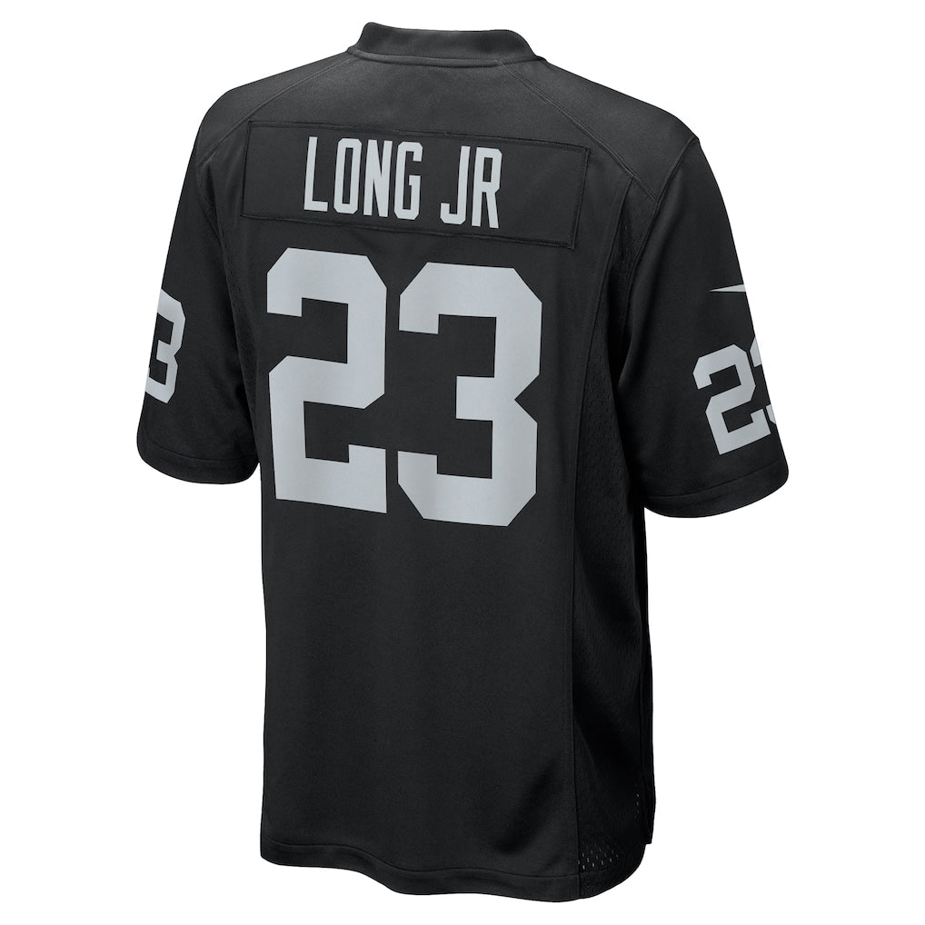 Kooe LV.Raiders #23 David Long Jr. Black Team Game Jersey